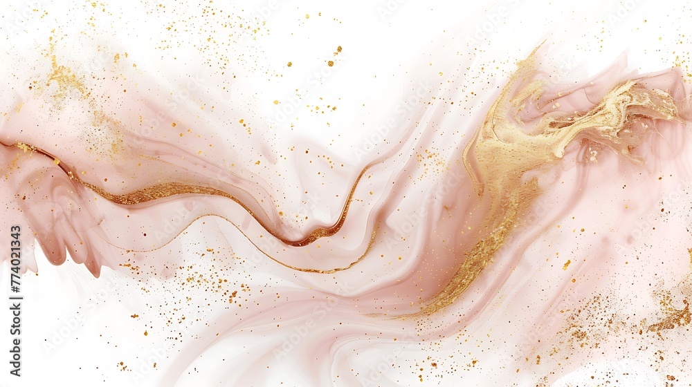 Obraz premium solid white background with cocoa swirls