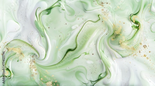 solid white background with cucumber swirls