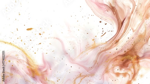 solid white background with espresso swirls