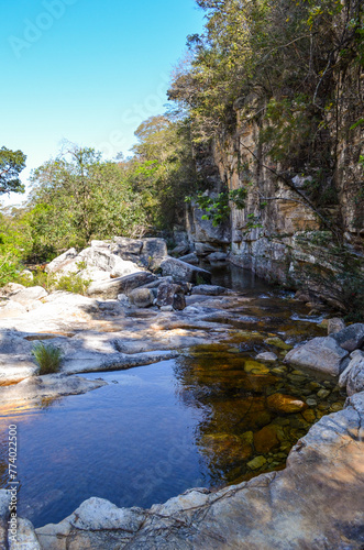 Small waterfall with a big pool . It is located in São José da serra next to  Serra do Cipó region in Minas Gerais, Brazil