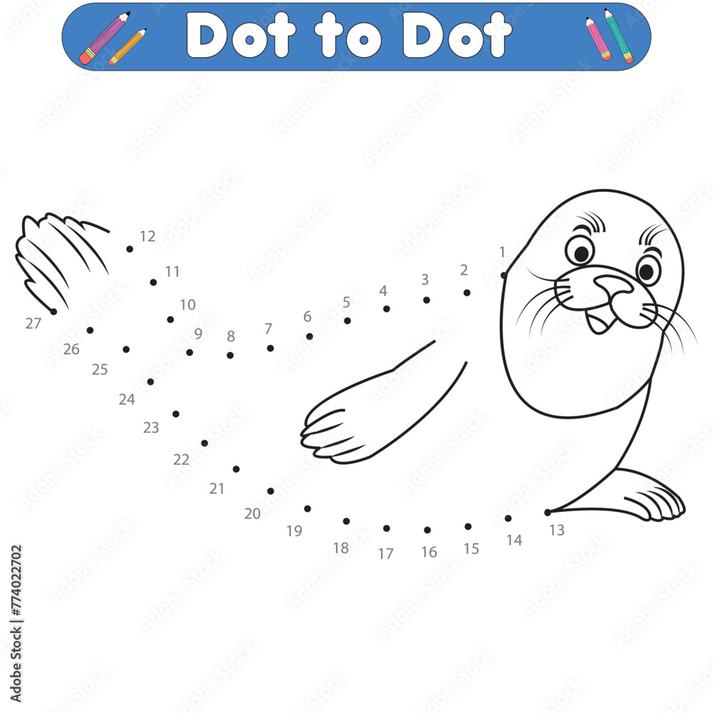 connect Dot to dot animals coloring activity and Educational Game for