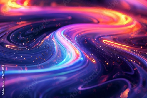 Neon Colors Swirling Flow