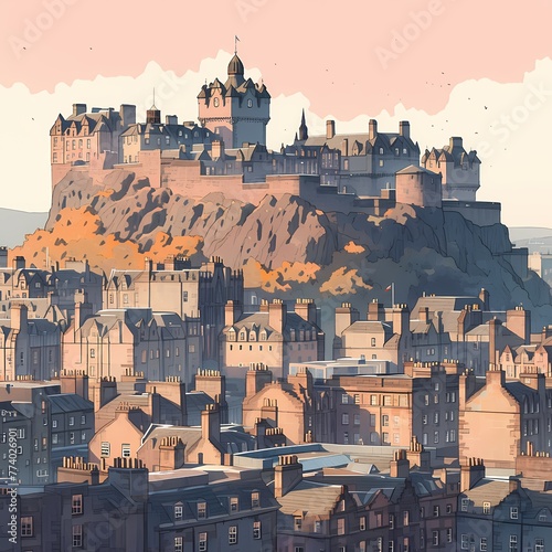 Striking View of Edinburgh's Iconic Architecture photo