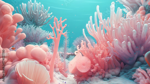 Under the sea Coral reef background © Madhya Agency