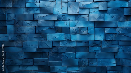 Sophisticated Décor: Blue Background Wall Design