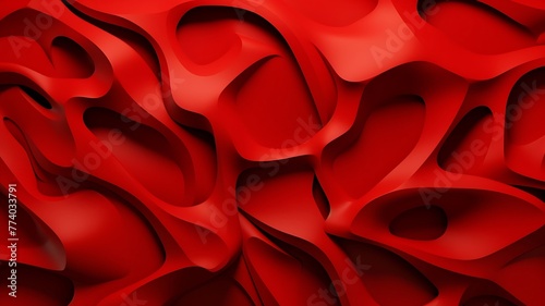 Backdrop of Beauty: Red Wall Design with Background