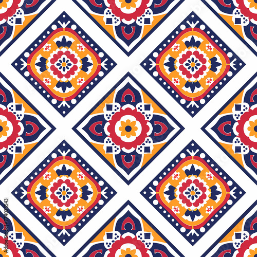 Pattern seamless design, wallpaper, flower, fabric, carpet, mandalas, clothing, wrapping, sarong, tablecloth, shape, geometric pattern, ethnic pattern, traditional. illustration