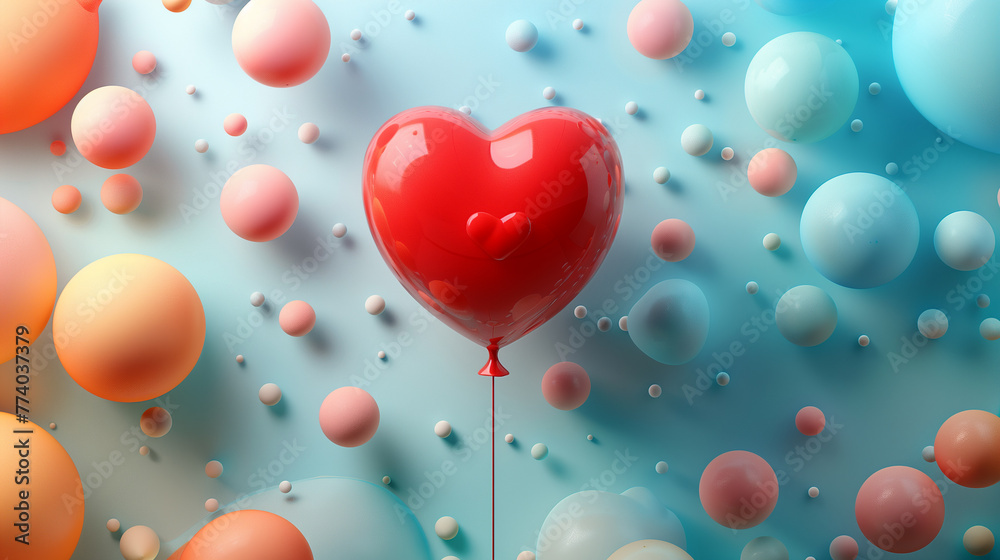 3d render a heart shaped balloon with the words love in the middle of the picture 3d render a heart shaped balloon with the words love in the middle of the picture