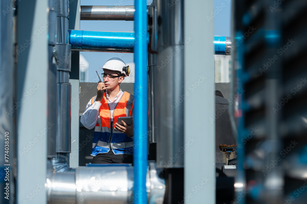 Engineers inspect the completed air conditioning and water systems to continue verifying their functionality.