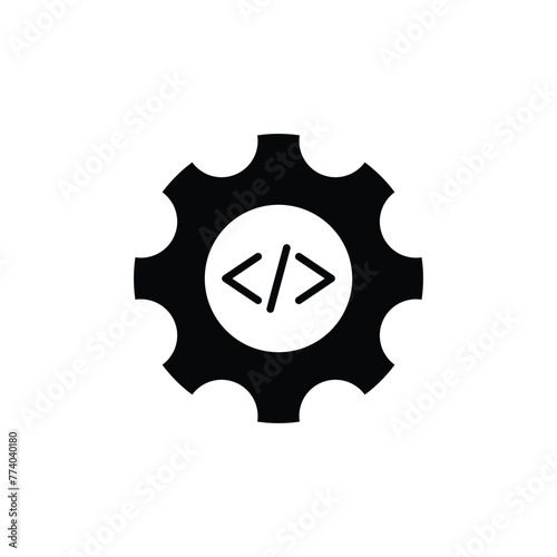 programming coding icon vector Programmer, coder icon, software sign
