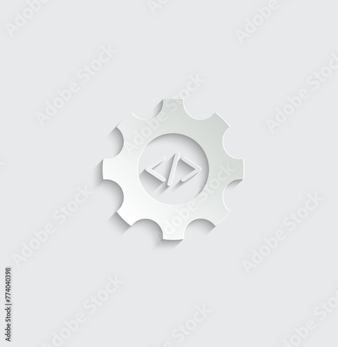 programming coding icon vector Programmer, coder icon, software sign