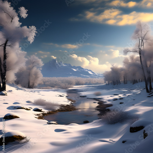 winter landscape, ai-generatet © Dr. N. Lange