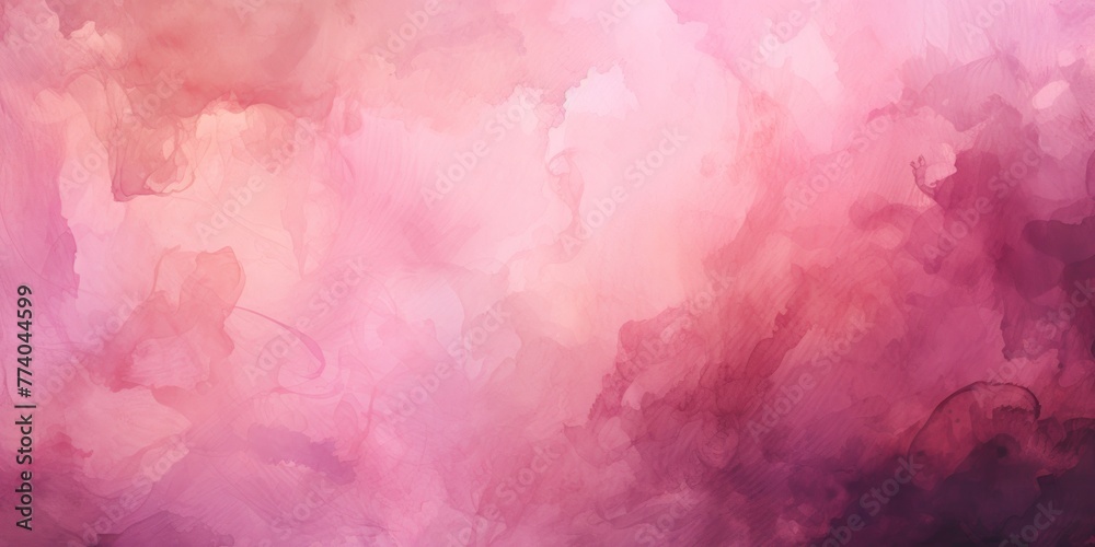 Pink abstract watercolor stain background pattern