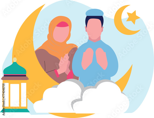 The couple is praying.