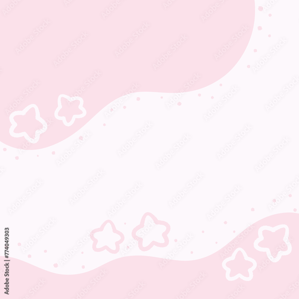 cute star background pink pastel color