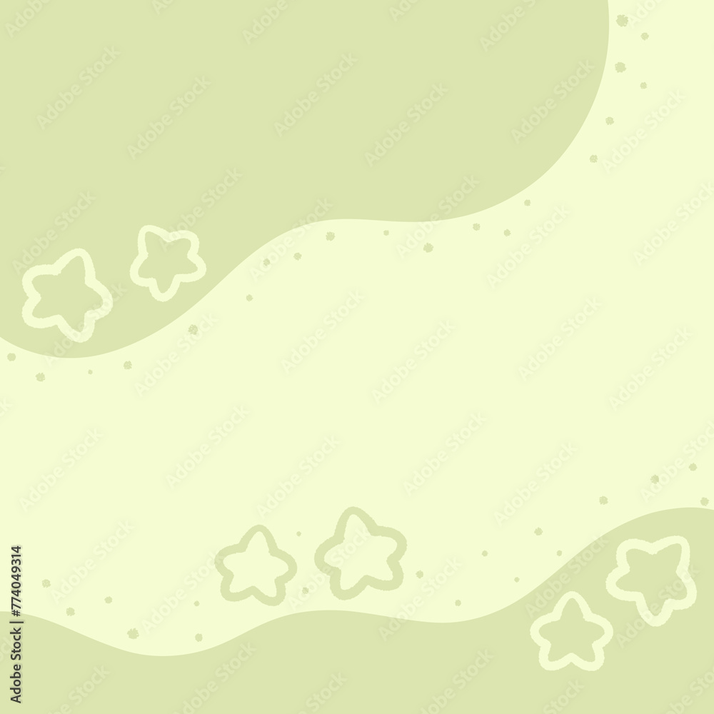cute star background green pastel color