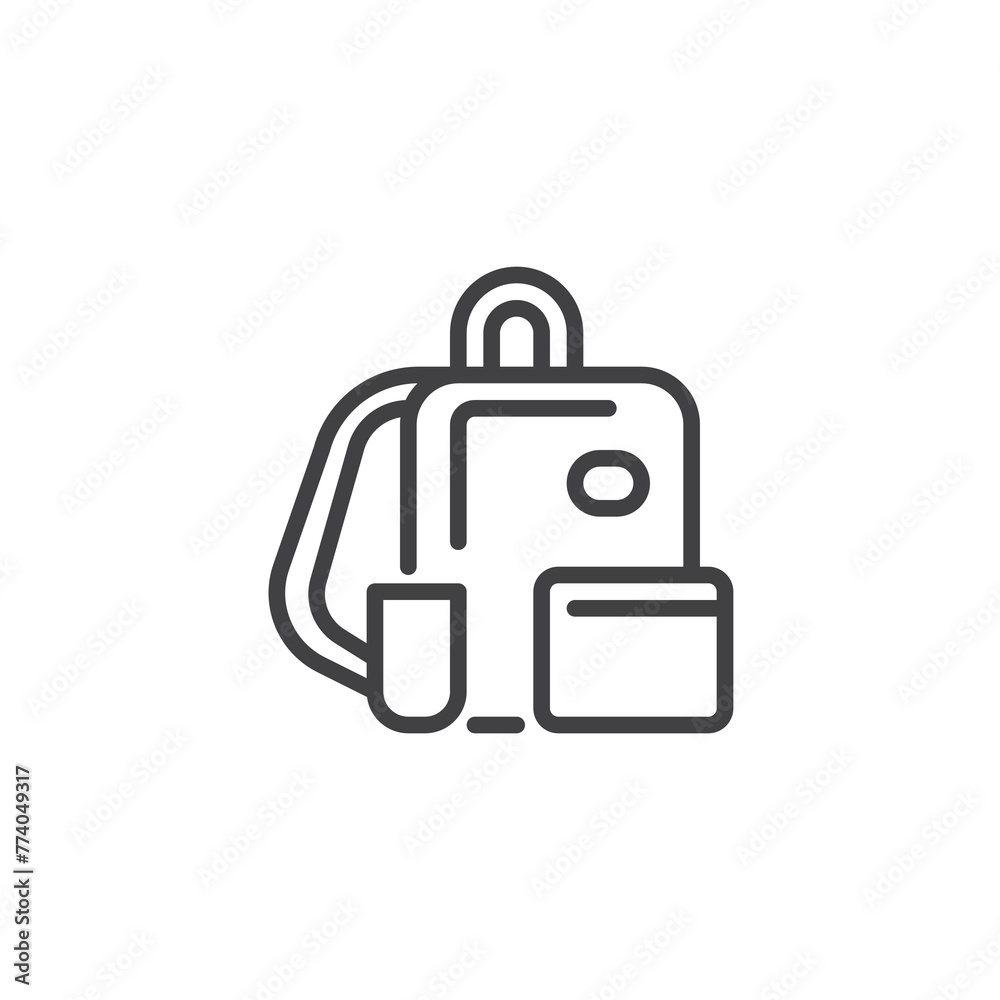 Backpack line icon Backpack line icon
