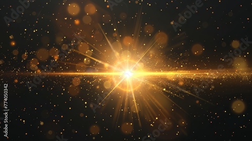 Special effect glow light, flare, star, and burst. Spark is isolated.