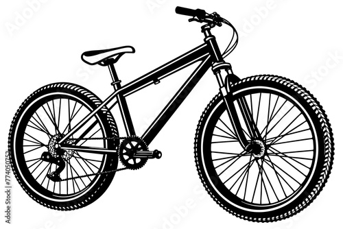 mountain-bike-in-3-4-perspective accurate vector illustration  photo