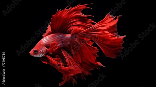 fish illustration rad on black background