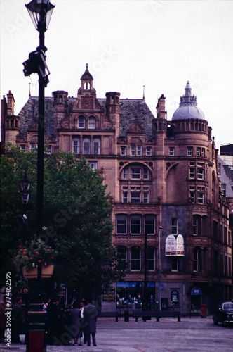 Unique old red brick at Albert Square in Princess street, Manchester's city during 1990s