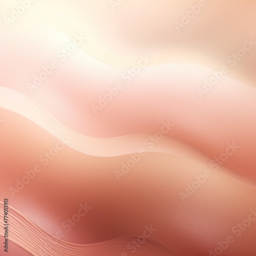 Rose Gold gradient wave pattern background with noise texture and soft surface 