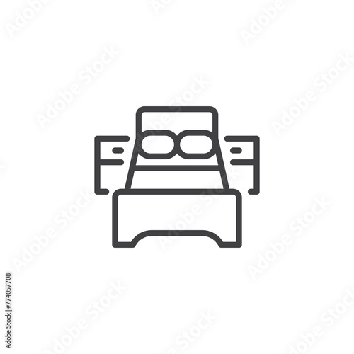 Hotel Room line icon