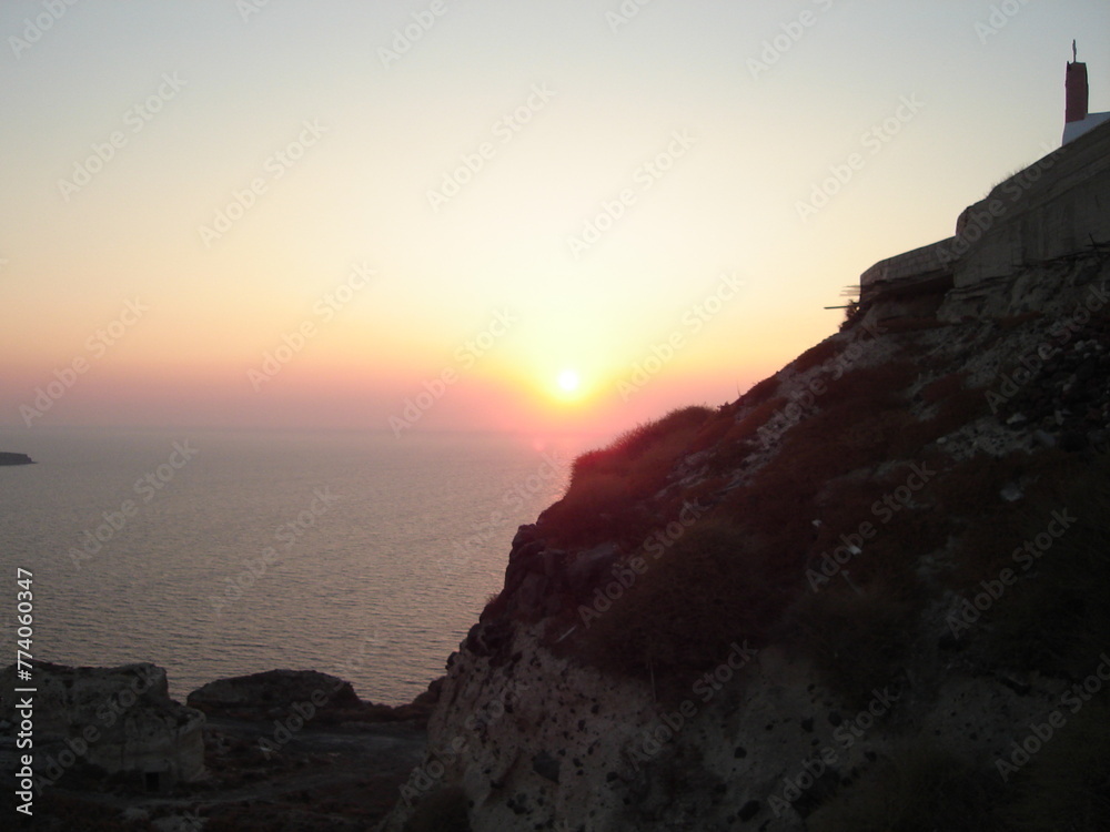 Fototapeta premium Santorini sunset