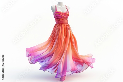 Cartoon 3D summer dress flowy and bright