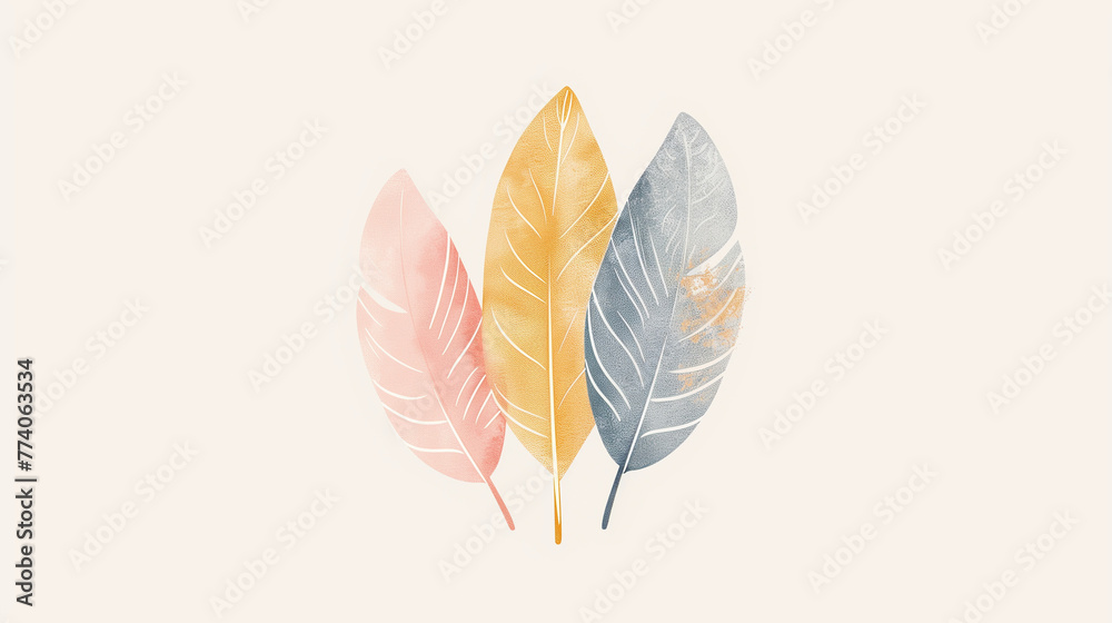 Colorful Feather Illustration Colorful Feather Illustration