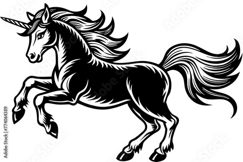do-vector-of-this-image-of-jumping-unicorn-vector illustration