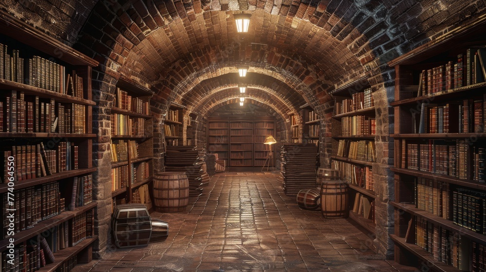 Clipping of ground illustrates the underground library Clipping of ground illustrates the underground library