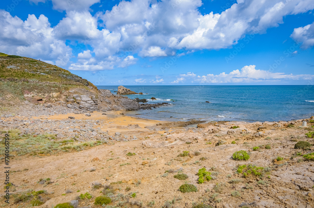 Cala Mitger in Menorca Island, Spain. Cala Mitger in Menorca Island, Spain.