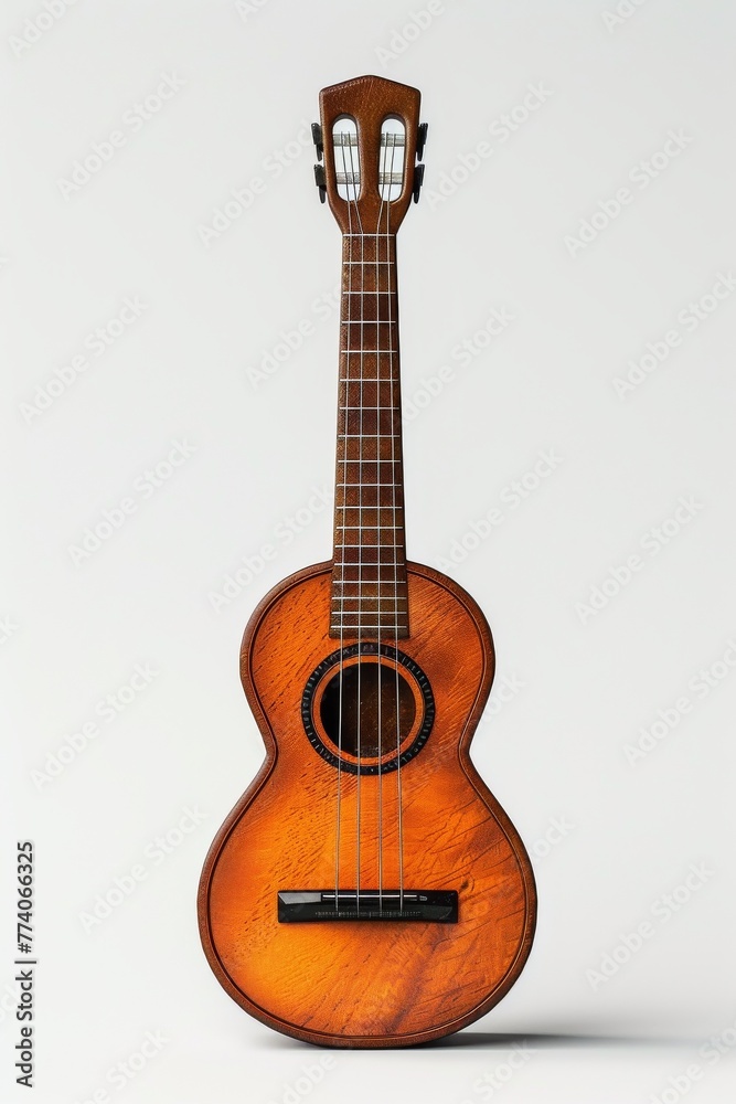 Naklejka premium Miniature 3D guitar classic wooden
