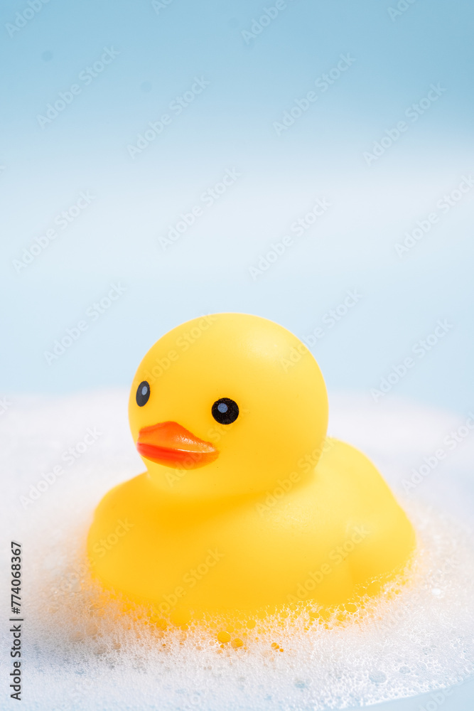Rubber duck covered in soap Rubber duck covered in soap