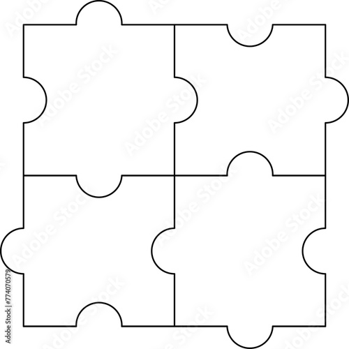 Puzzles grid template 10x6. Jigsaw puzzle pieces, thinking game and jigsaws detail frame design. Business assemble metaphor or puzzles game challenge vector. photo