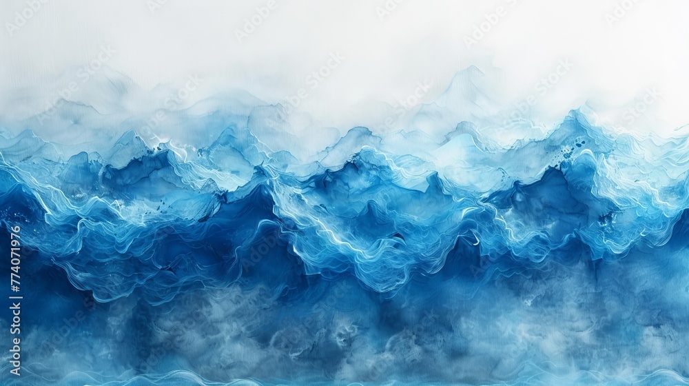 Blue watercolor high resolution abstract