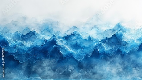 Blue watercolor high resolution abstract
