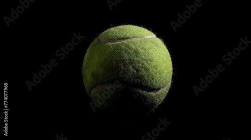 Photograph of a tennis ball isolated without shadow © Zaleman