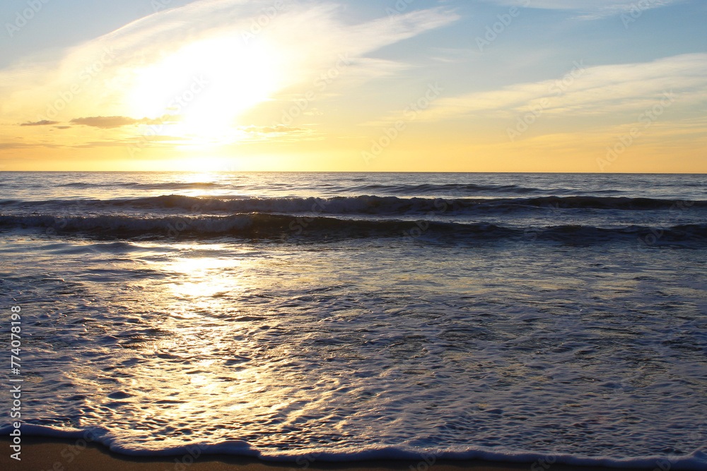 sunset over the sea