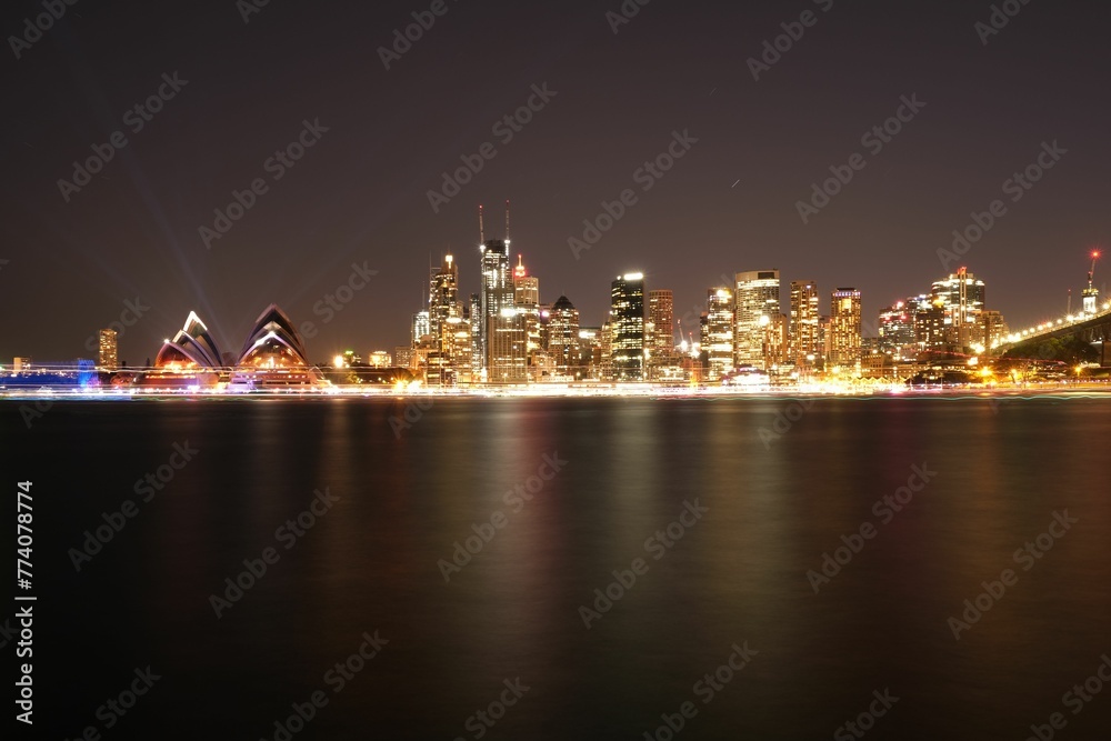 Colorfull Sydney at night
