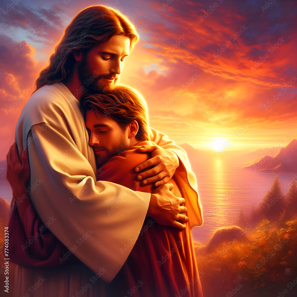 Collection 26+ Images picture of jesus welcoming someone to heaven Excellent Collection 26+ Images picture of jesus welcoming someone to heaven Excellent