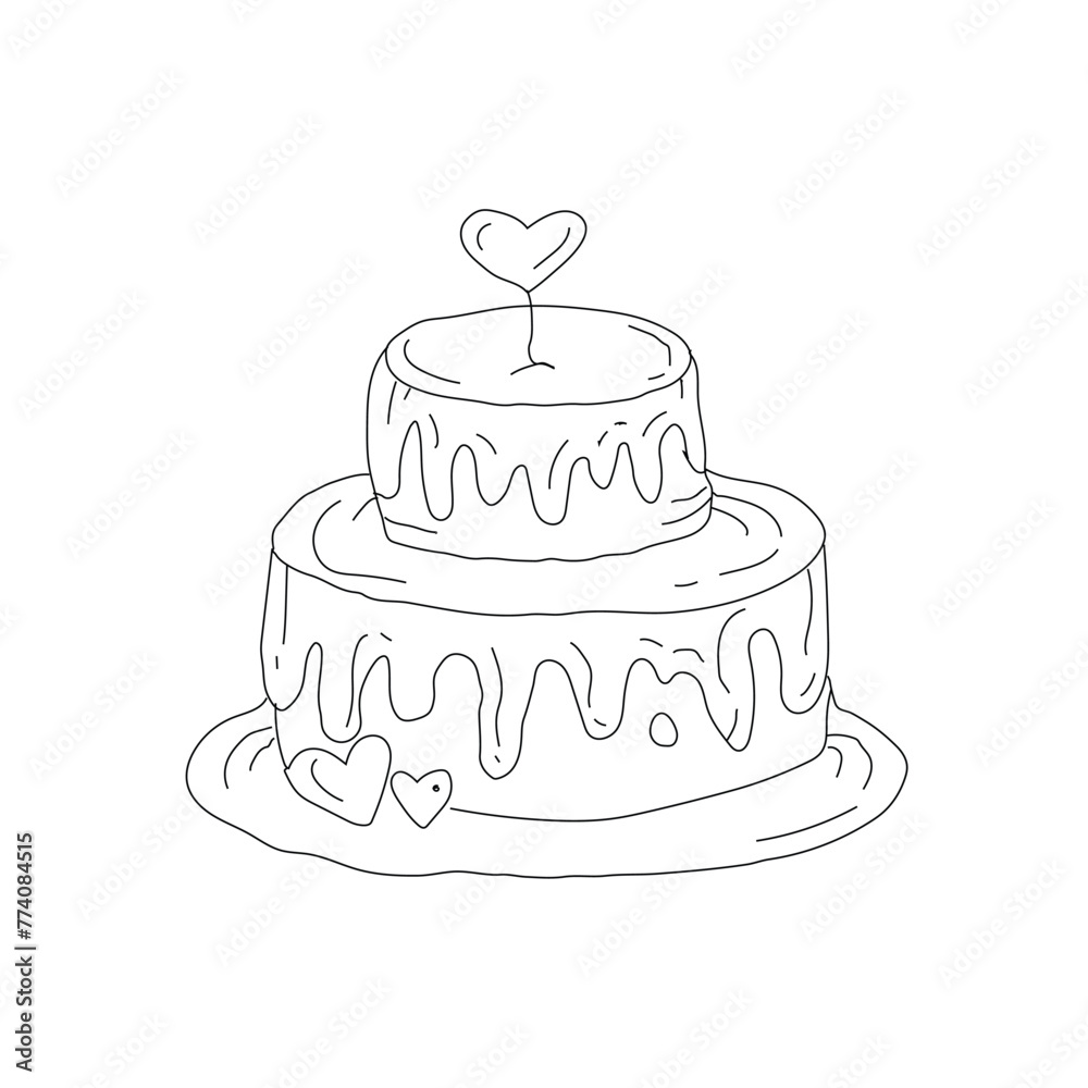 wedding cake illustration wedding cake illustration