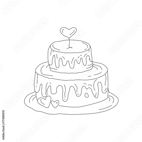 wedding cake illustration © ANKITA PATEL