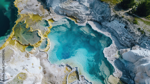 Aerial View of a Large Body of Water