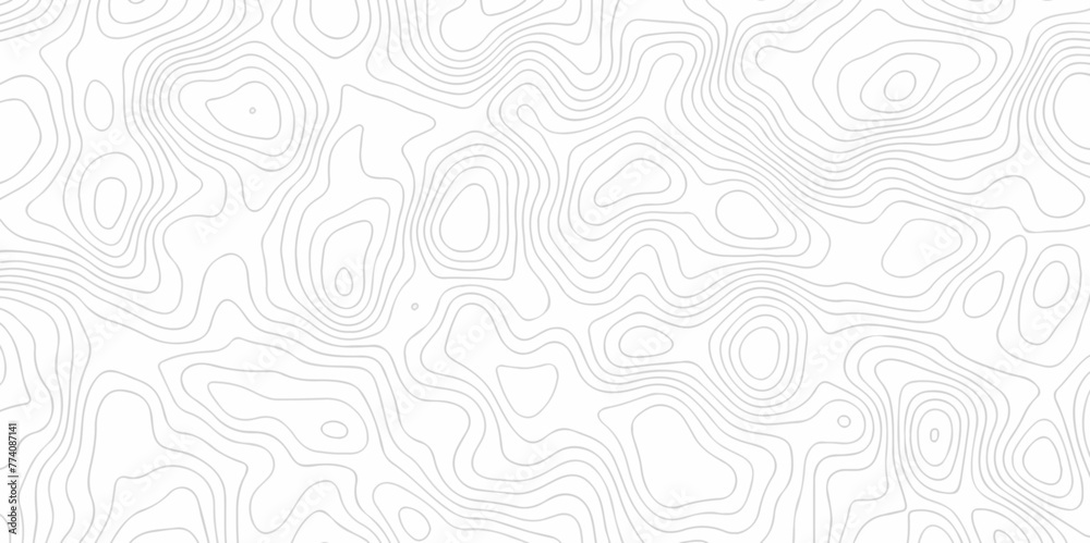 	
Vector geography landscape Topo contour map on white background, Topographic contour lines. Seamless pattern with lines Topographic map. Geographic mountain relief diagram line wave carve pattern.