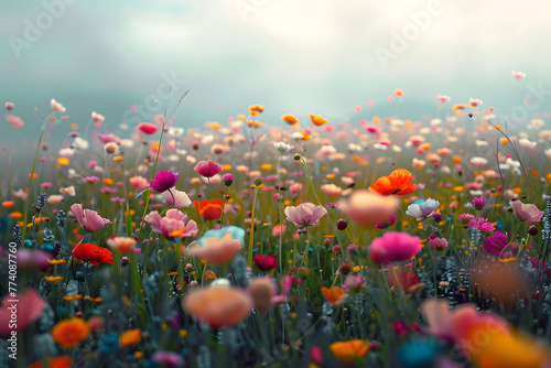 Colorful flower meadow in spring,  © john