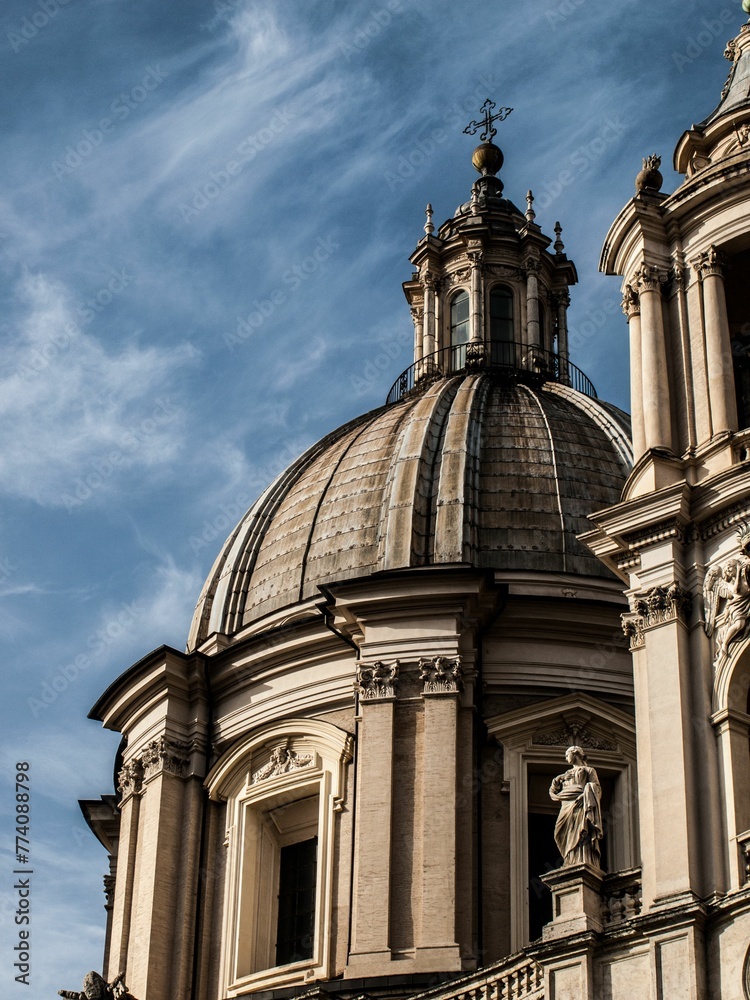 Beautiful view of a Sant'agnese in Agone church in Rome