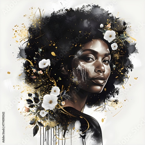 A beautiful black woman.