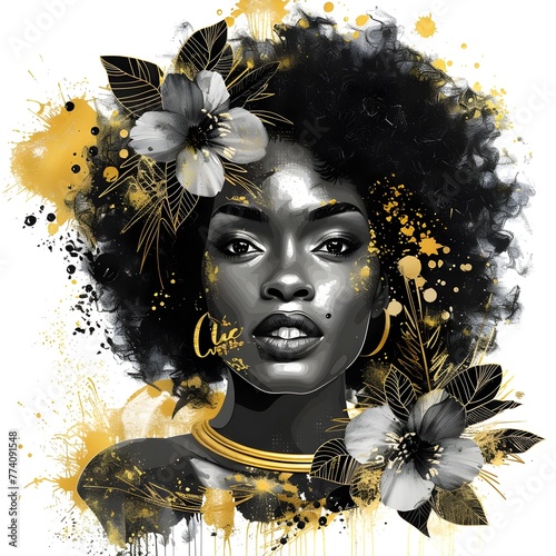 A beautiful black woman.
